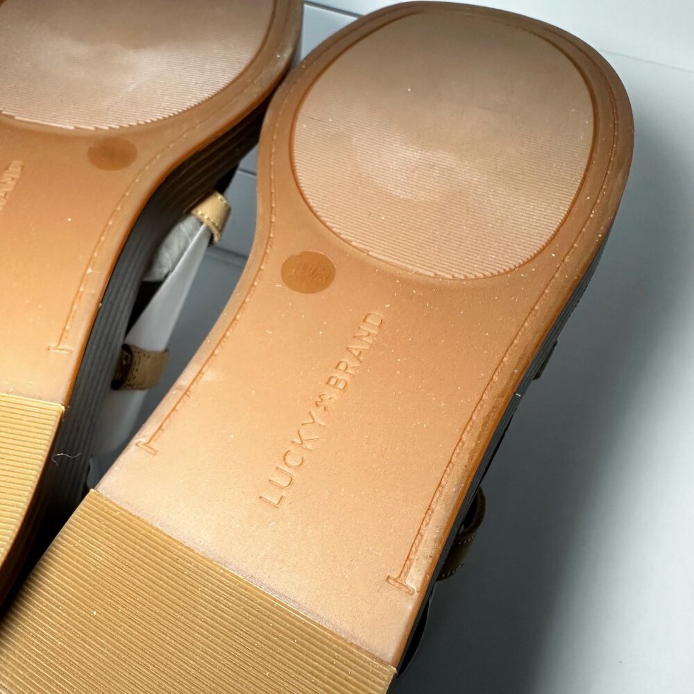 Lucky Brand Women's Ellian Crossiant Lyca Synthetic Wedge Sandal 7.5M, Brand New - Picture 12 of 13